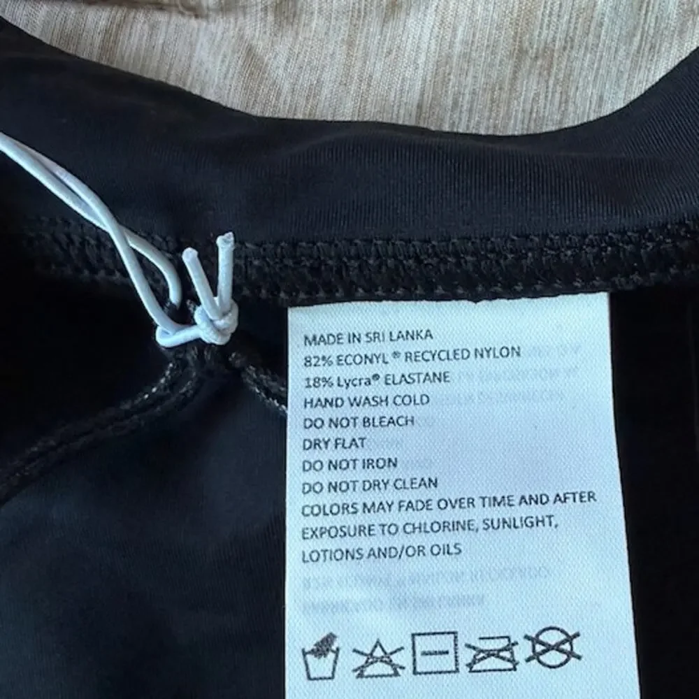 prana black summer wave swimsuit bikini bottoms women size medium